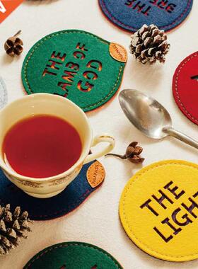 Kitchen Cup Mat Pad Coaster Felt Cup Pad Slip Insulation