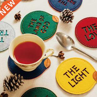 Kitchen Cup Mat Pad Coaster Felt Cup Pad Slip Insulation