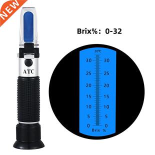 Brix Refractometer 0~32% RHB-32ATC Optical Sugar Food Bevera