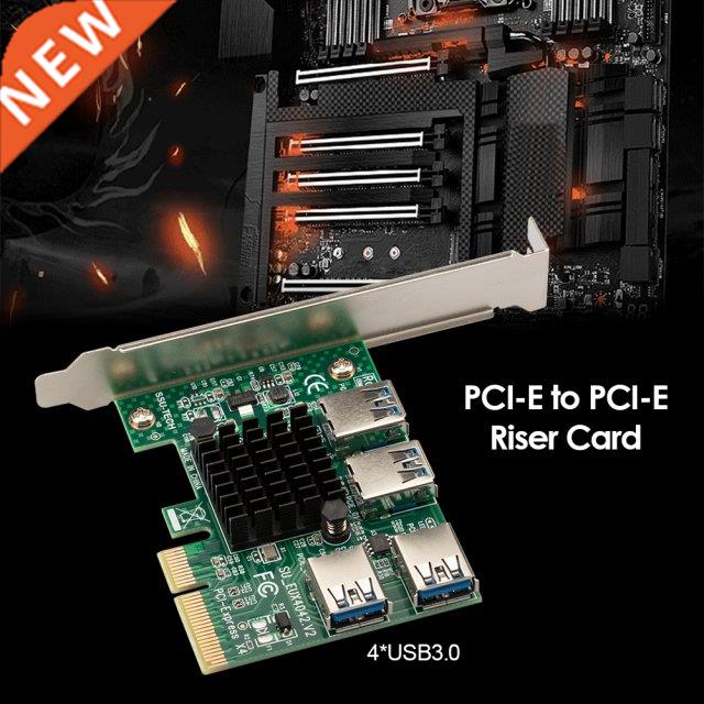 PCIE 1 to 4 Extender PCI-E to PCI-E Adapter 1 Turn 4 PCI-Exp