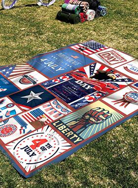 Independence?Day?Blanket Multicolor Print Rectangle Wall