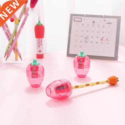 1Pc Lovely Strawberry Pencil Sharpener Portable Creative St