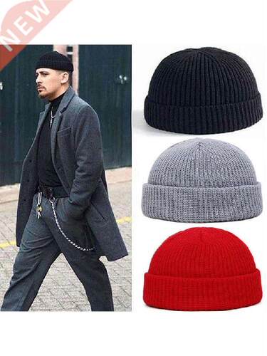 Knitted Hats for Women Skullcap Men Beanie Hat Winter Retro