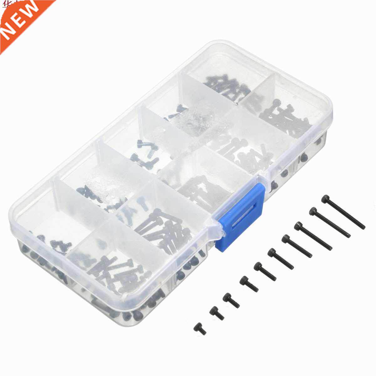 200Pcs M2CH1 M2 3-20mm Black Carbon Steel Allen Bolt Hex So