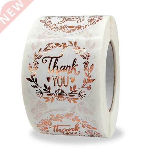 500Pcs/roll Round Labels Kraft Paper Thank You Sticker Drage