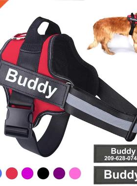 Dog Harness No Pull Reflective Breathable Pet Harness With N