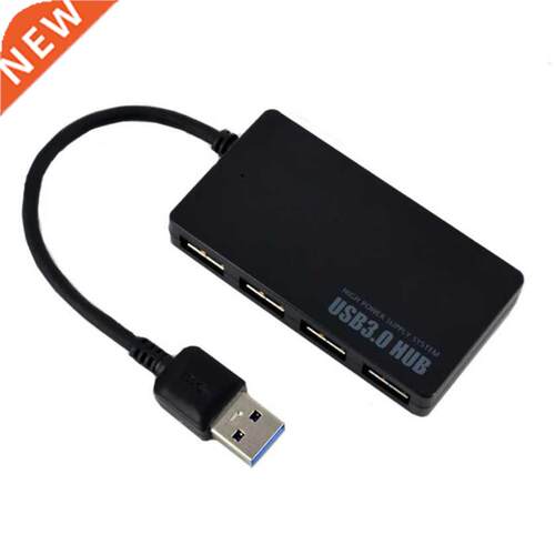 Black 5Gbps 4-Port USB 3.0 Hubs Compact Usb Cable Hub Adapte