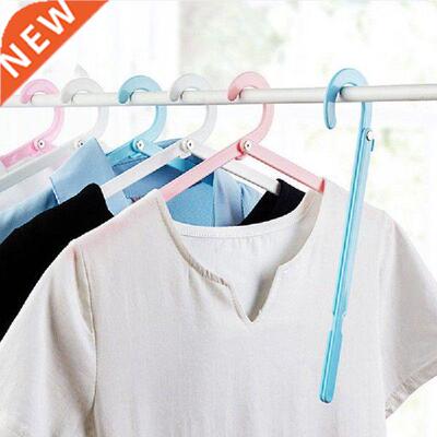 Creative Folding Plastic Hangers With Hooks Laundry Hanger