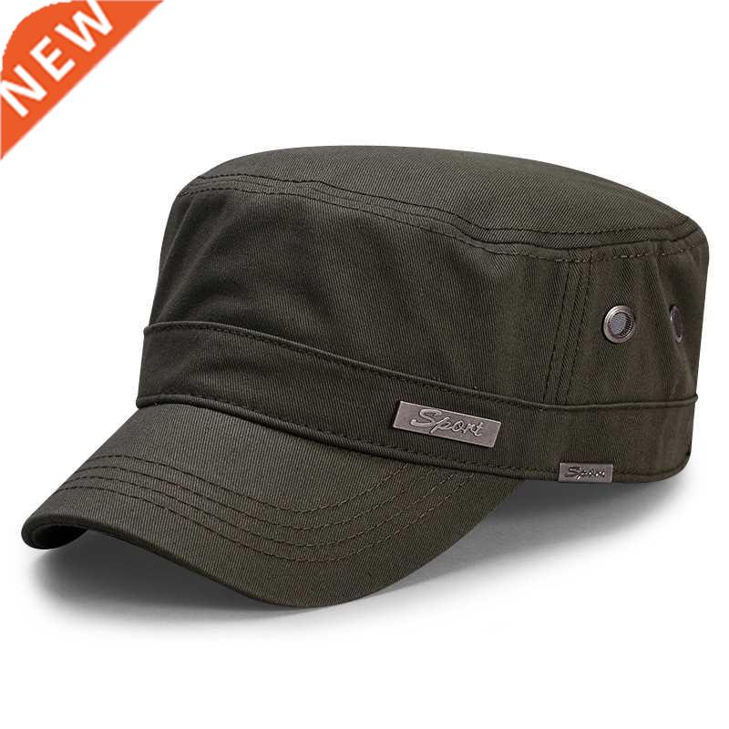 Spring Big Head Man Large Size Army Flat Cap Men Summer Cott