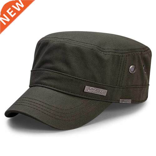 Spring Big Head Man Large Size Army Flat Cap Men Summer Cott