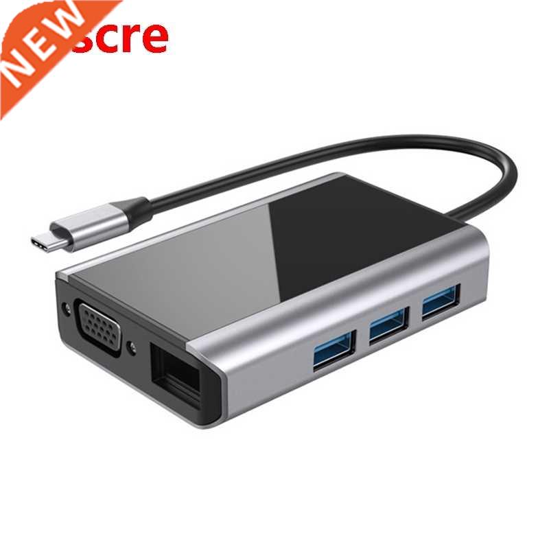 USB C HUB 4K 9 in 1 Type C to USB 2.0 HDMI VGA PD SD Card Au
