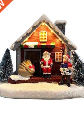 Christmas Decoration Snow Scene Village House Winter