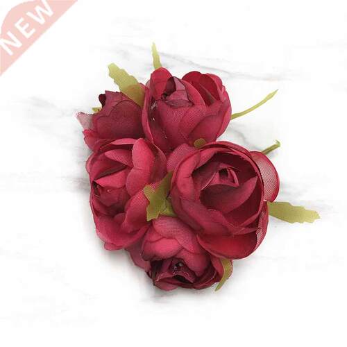 6pcs silk rose artificial flower bouquet bouquet  handmad