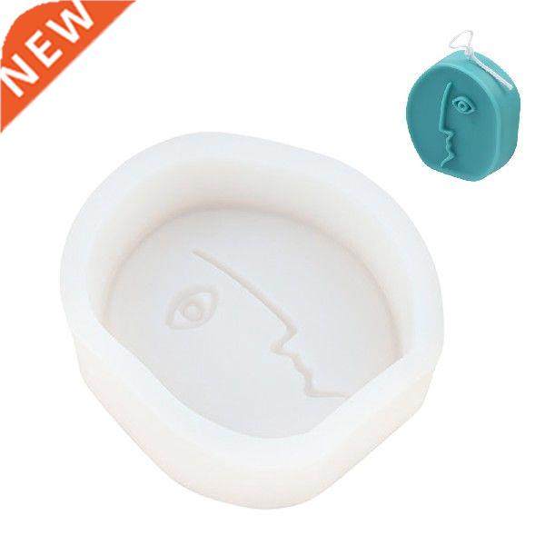 Abstract Simple Abstract Face Silicone Candle Md d