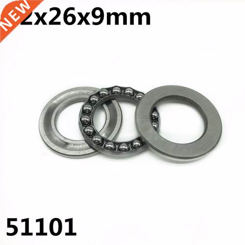 10Pcs 51101 12x26x9 mm Axial Thru Ball Bearings 8101 High