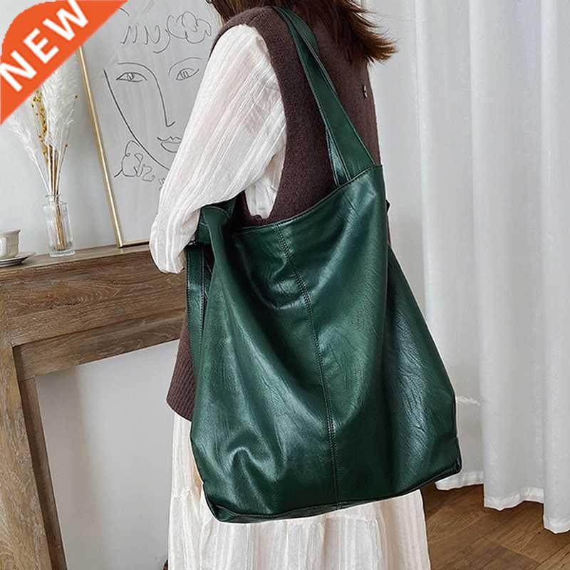 Soft Leather Shoulder Bags Luxury Handbags Women Large Capac