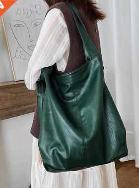 Soft Leather Shoulder Bags Luxury Handbags Women Large Capac