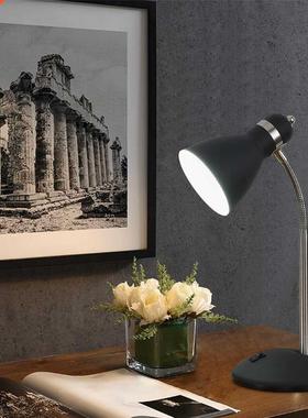 Metal Adjustable Gooseneck LED Desk Table Lamp Black