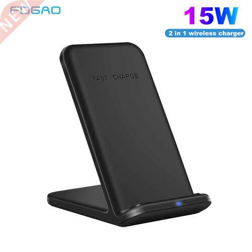 FDGAO 30W Qi Wireless Charger Stand 2 IN 1 QC 3.0 Fast Char