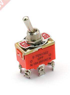 10pcs 6-Pin Toggle DPDT 6P3T ON-OFF-ON Switch 15A 250V Mini