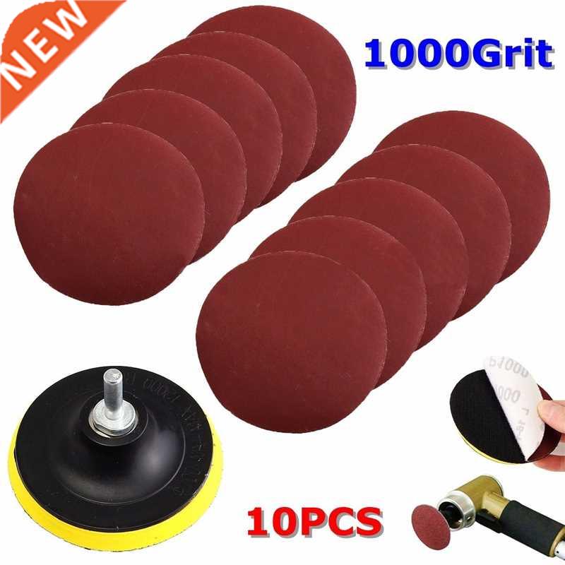 10Pcs 4'' Sanding Disc 1000 Grit Sandpaper Hook And Loop San