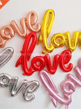 Ligatures Love Letter Foil Balloon Anniversary Wedding Valen