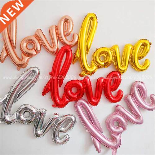 Ligatures Love Letter Foil Balloon Anniversary Wedding Valen