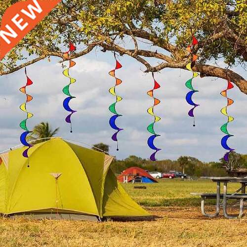Rainbow Rotating Colorful Wind Strip Hanging Decorative
