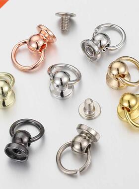 20set 9.5mm Metal Button DIY Phone Chains Connector Round He