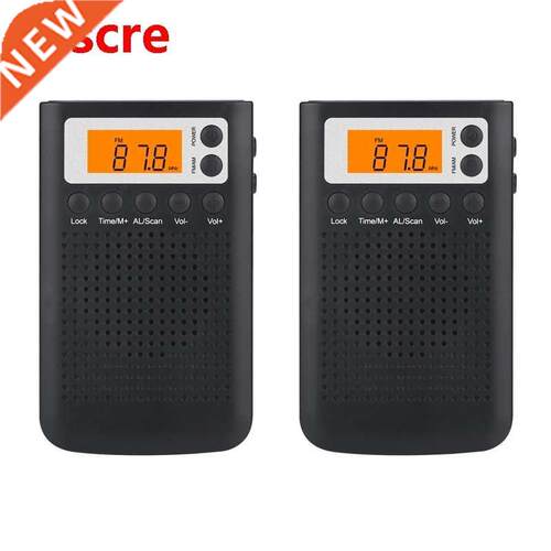 Mini Radio Portable Stereo Pocket Radio Speaker with Built-i