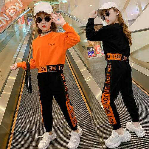 Girls' Sweater Suit Spring Autumn Children'S Clothing Long-