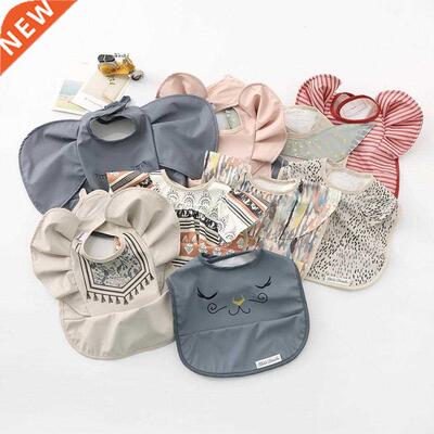 Bby Cotton Bib INS Nordic Style ngel Feed Pocket Burp Girl