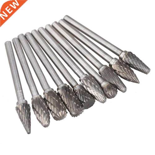 10 x Solid Carbide Burrs for Rotary Drill Die Grinder Carvin