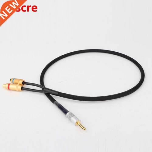 4.4mm to 2 RCA Cale, Gold Plated Copper Shell Heavy Duty 4.