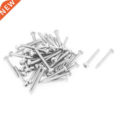 50 Pcs 2.9mmx25mm Cross Round Head Self Tapping Screws