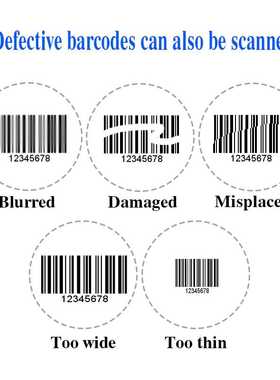 Mini Barcode Scanner Portable QR Bar Code Reader Laser D 1D