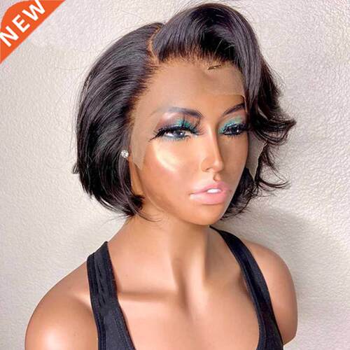Short Bob Wig Pixie Cut Wig Straight Human Hair Wigs Cheap T