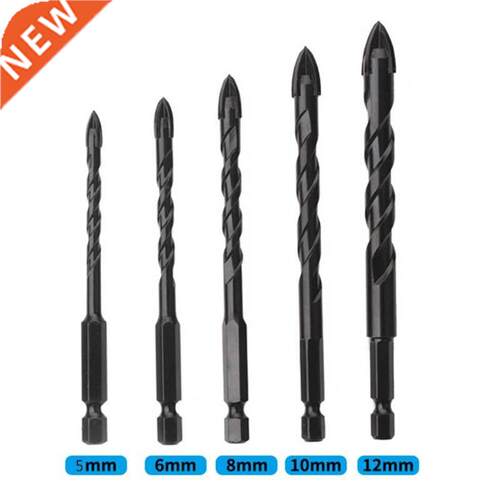 1/4/5pcs/set Cross Hex Tile Bits Glass Ceramic Concrete