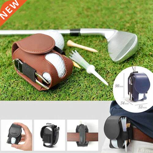 Mini Pocket Leather Golf Ball Storage Pouch Portable Golf Wa