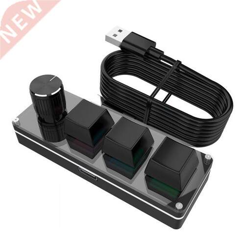 RGB  Keys Custom Programming Macro Mechanical Keyboard Volu