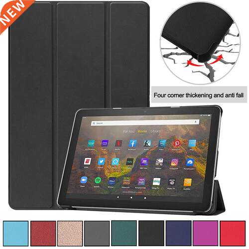 Leather Tablet Case For Kindle Fire HD 10 2021 Protective Sl