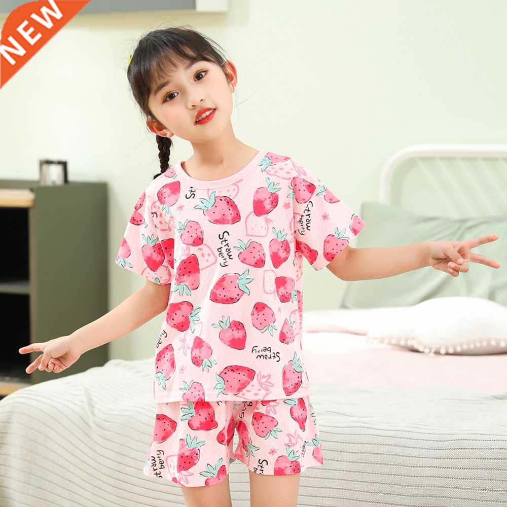 Girl Pajamas 2 4 8 10 Years Summer Cotton Sleepwear Suits Pi