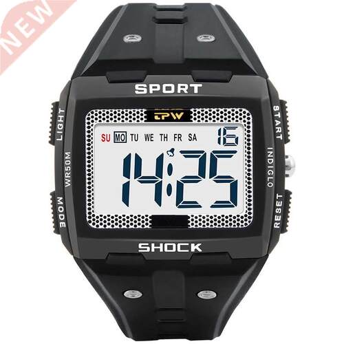 Big Numbers Easy to Read 50 Meter Water Resistant Men Digita