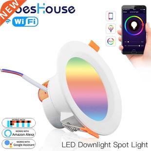 WiFi Smart LED Downlight Dimming Round Spot Light 7W RGB Co