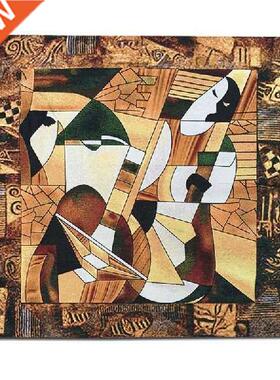 58x58cm Belgian retro wall hanging tapestry abstract art