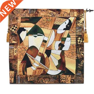 58x58cm Belgian retro wall hanging tapestry abstract art
