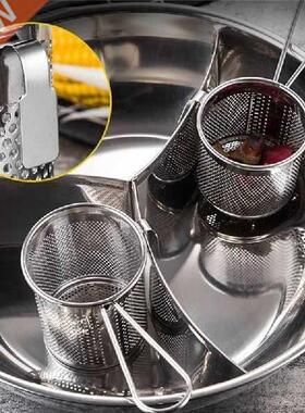 Silver Stainless Steel Hot Pot Strainer Hot Fryer Frying
