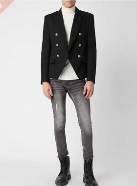 HIGH QUALITY Runway 2022 Designer Men's Blazer Classic Doubl