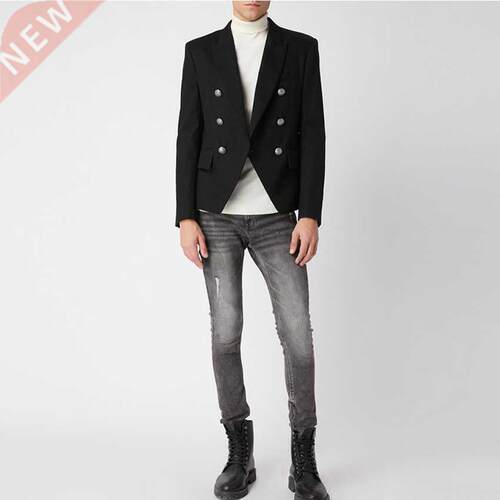 HIGH QUALITY Runway 2022 Designer Men's Blazer Classic Doubl