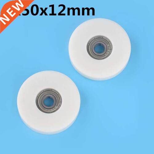 1Pcs 8x50x12 mm Nylon Plastic Wheel With Bearings Flat minia